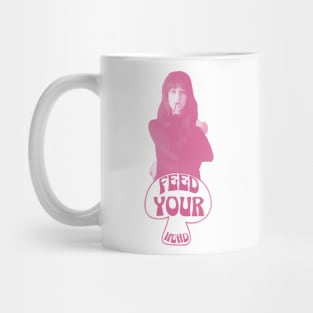 Feed Your Head (Pink and White) Mug